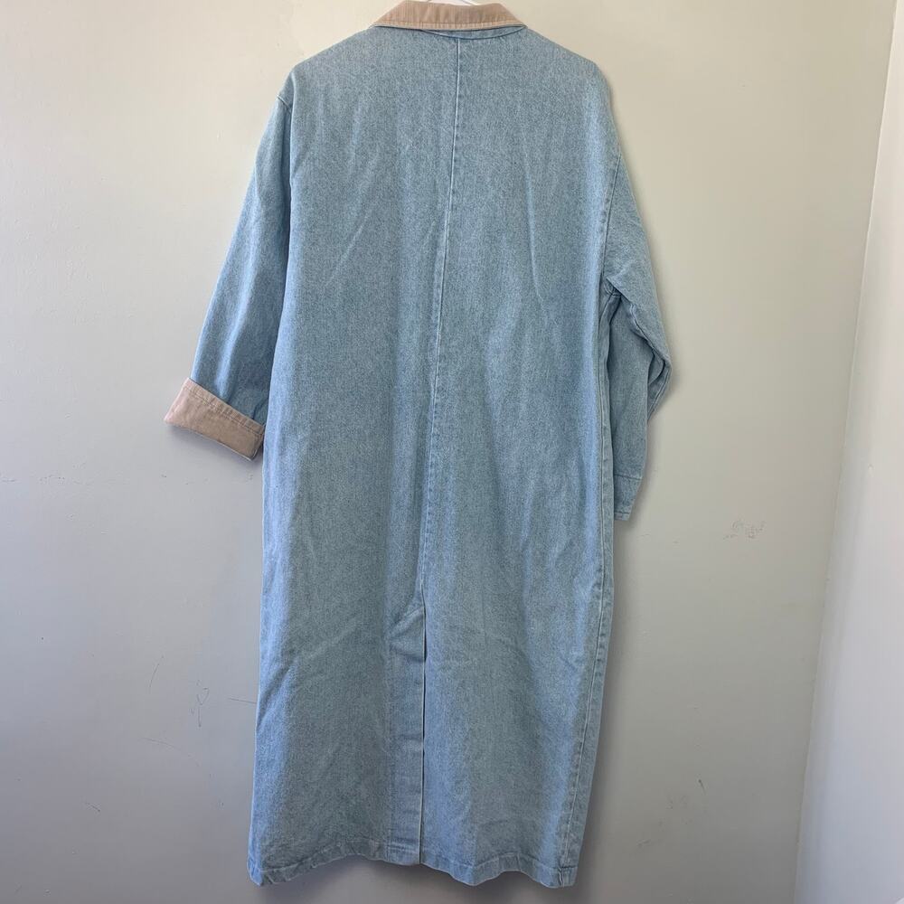 VTG Dungarees Long Denim Jacket - Picture 2 of 8